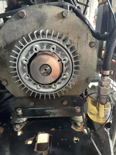 Nilfisk C3 pressure washer pump wobble plate exposed during industrial diesel hot pressure washer repair in Dover.
